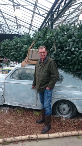 Herenwaxjas wind- en waterdicht, met leren kraag. Staat goed Albert!
